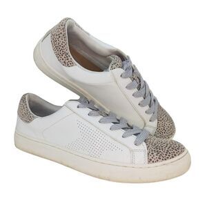 Universal Thread Womens Pre-owned Casual White/Cheetah Sneakers - sz. 8 1/2